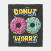 Donut Worry Fleece Deken (Voorkant)