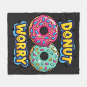 Donut Worry Fleece Deken (Voorkant (Horizontaal))