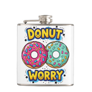 Donut Worry Fles Heupfles