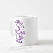 Donut Worry Funny Mug Koffiemok (Voorkant links)