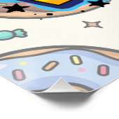Donut Worry Glanzende Poster (Hoek)