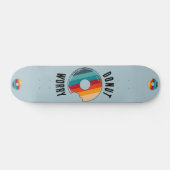 Donut Worry Green Retro Skateboard Deck (Horizontaal)