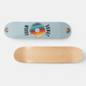 Donut Worry Green Retro Skateboard Deck (Horizontaal)