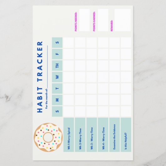 Donut Worry Habit Tracker (Achterkant)