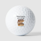 Donut Worry, Just Swing Stack van Chocolade Donuts Golfballen (Voorkant)