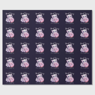 Donut Worry Schattige Kawaii Wasbeer Cadeaupapier