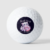 Donut Worry Schattige Kawaii Wasbeer  Golfballen (Voorkant)