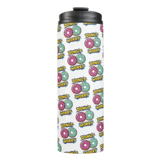 Donut Worry Thermische Bekerkop Thermosbeker (Voorkant)