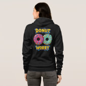 Donut Worry Volwassenen Ritssluiting Hoodie (Achterkant volledig)
