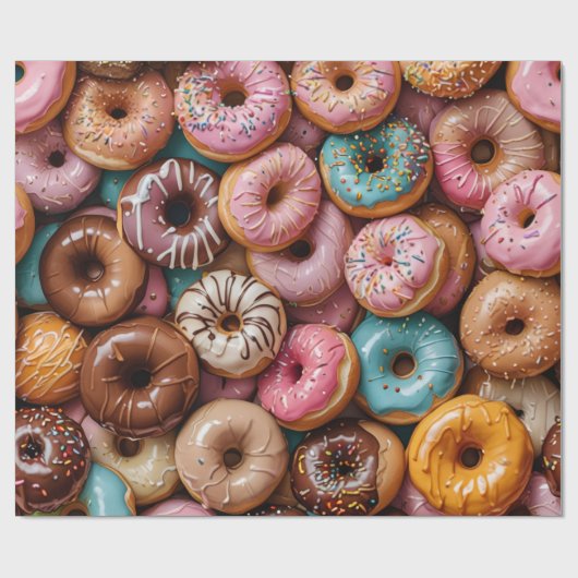 Donut Wrapping Paper Cadeaupapier (Vlak)
