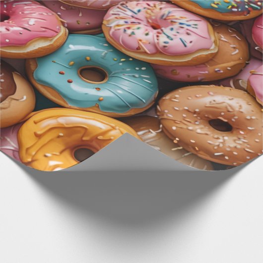 Donut Wrapping Paper Cadeaupapier (Hoek)