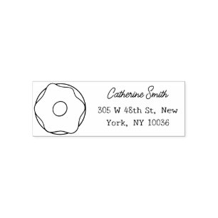 Donut Zelfinking Rubber Stamp Zelfinktende Stempel