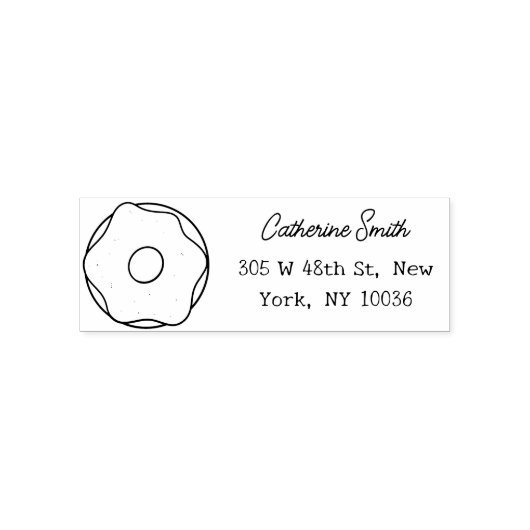 Donut Zelfinking Rubber Stamp Zelfinktende Stempel (Design)