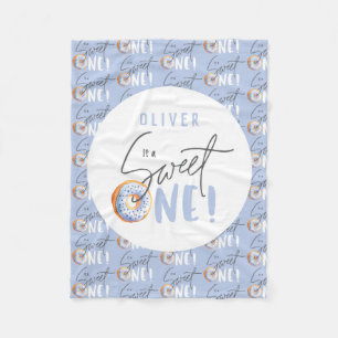 Donut zoete 1 1e verjaardag fleece deken