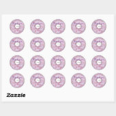 Donut Zoete Verjaardag Dank Je  Ronde Sticker (Vel)