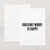 Donut zorgen, wees blij! bedankkaart (Voorkant / Achterkant)