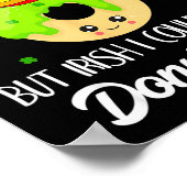 Donutcorn Funny Cute Donut Unicorn Irish St Patric Poster (Hoek)