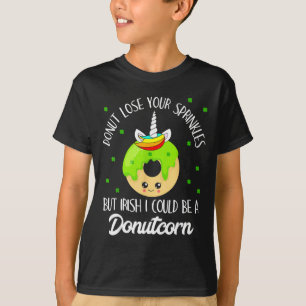 Donutcorn Grappige Cute Donut Eenhoorn Ierse St Pa T-shirt