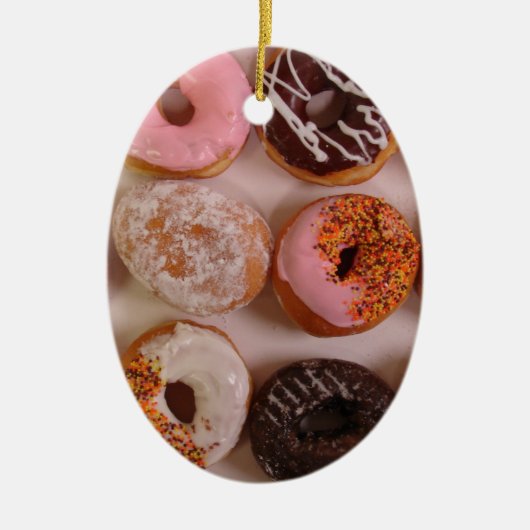 Donutdoos! Keramisch Ornament (Voorkant)