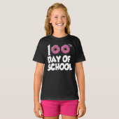 donuts 100e schooldag grappige meisjes t-shirt (Voorkant volledig)