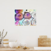 Donuts 12017 Abstracte Kunst Poster (Keuken)