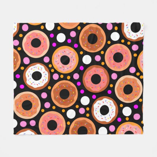 DONUTS 26 FLEECE DEKEN (Voorkant (Horizontaal))