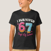 Donuts 67th Day Of School Funny 67 Days Of School T-shirt (Voorkant)