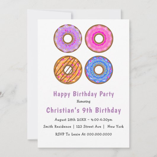 Donuts 9th Birthday Party (Voorkant)