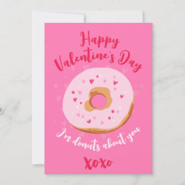 Donuts about you XOXO Love Hearts Valentines Pink Feestdagenkaart