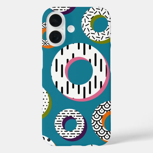 Donuts Abstracte monoline Pattern Pop Art Case-Mate iPhone Case (Achterkant)