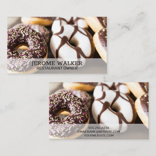 Donuts achtergrond visitekaartje (Voorkant / Achterkant)