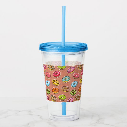 Donuts acryl drinkbeker (Voorkant)