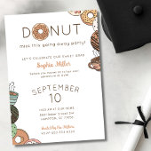 Donuts Afstudeerfoto Afscheidsfeest Uitnodiging