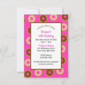 Donuts, alle keren roze partij kaart (Voorkant)