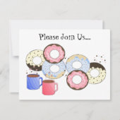 Donuts and Coffee Invitation Kaart (Voorkant)