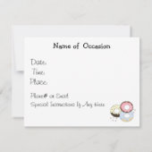 Donuts and Coffee Invitation Kaart (Achterkant)