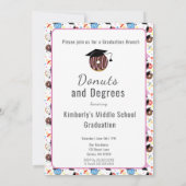 Donuts and Degrees Afstuderen Aankondiging Kaart (Achterkant)