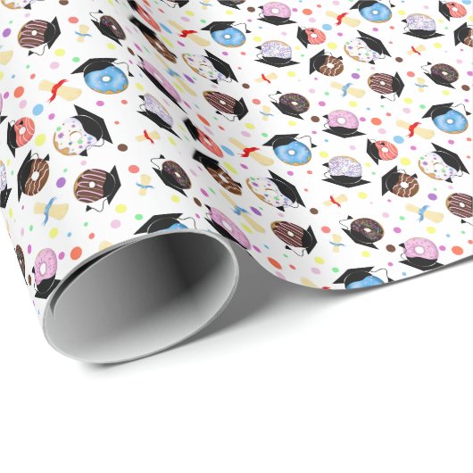 Donuts and Degrees Afstuderen Pattern Cadeaupapier (Rol Hoek)