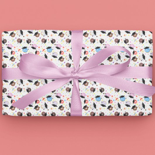 Donuts and Degrees Afstuderen Pattern Cadeaupapier