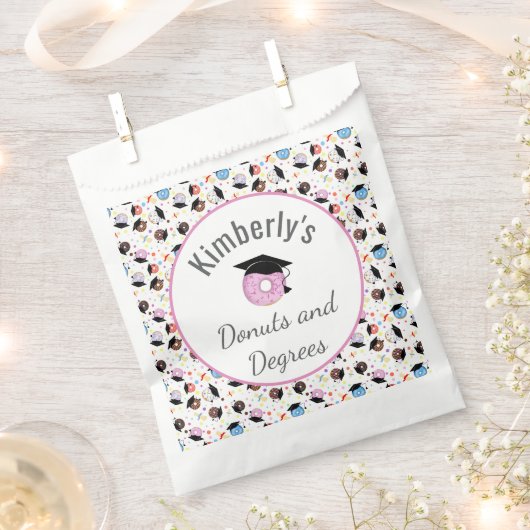 Donuts and Degrees Afstuderen Pattern Gepersonalis Bedankzakje (Geknipt)