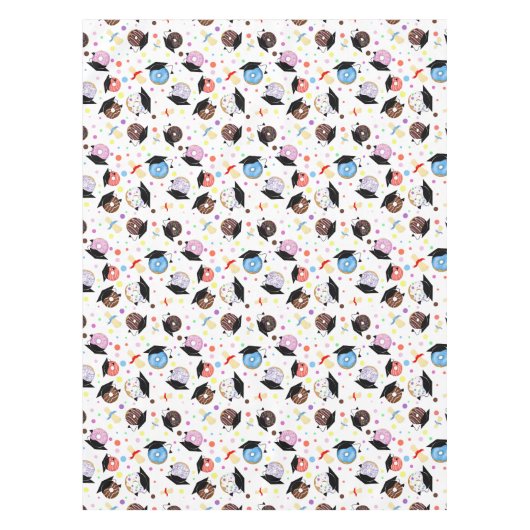 Donuts and Degrees Afstuderen Pattern Tafelkleed (Voorkant)