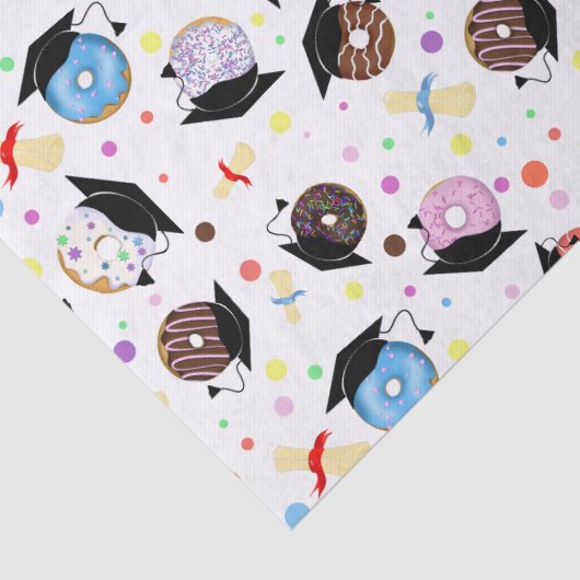 Donuts and Degrees Afstuderen Pattern Tissuepapier (Detail)