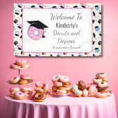 Donuts and Degrees Afstuderen Pattern Welkom Spandoek