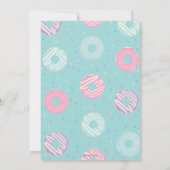 Donuts and Diapers Baby Girl Shower Doughnut Kaart (Achterkant)
