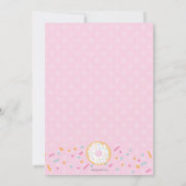 Donuts and Diapers Baby Girl Sprinkle of Shower Kaart (Achterkant)