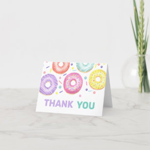 Donuts and Diapers Baby shower Dank je wel Bedankkaart