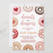 Donuts and Diapers Baby Shower Sprinkle Pastel Kaart (Voorkant)