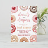 Donuts and Diapers Baby Shower Sprinkle Pastel Kaart (Staand voorkant)