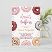 Donuts and Diapers Baby Shower Sprinkle Pastel Kaart (Staand voorkant)