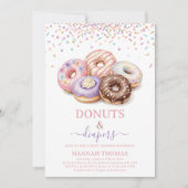 Donuts and Diapers Baby Shower Sprinkle Pastel Kaart (Voorkant)
